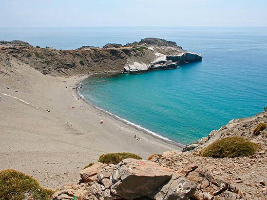 Agios Pavlos beach in the south of Rethymno