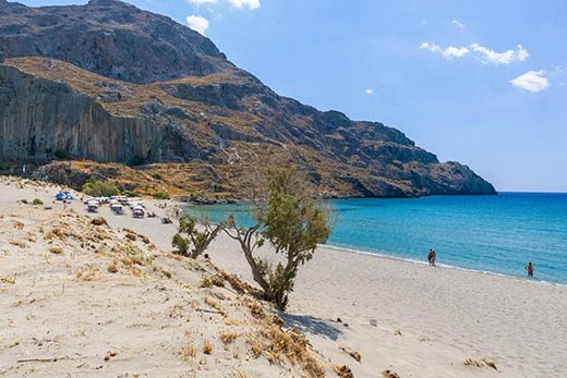 Plakias Strand im Süden von Rethymno, Kreta, Griechenland