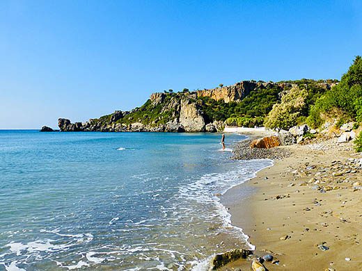 Rodakino beach in south Rethymno Crete