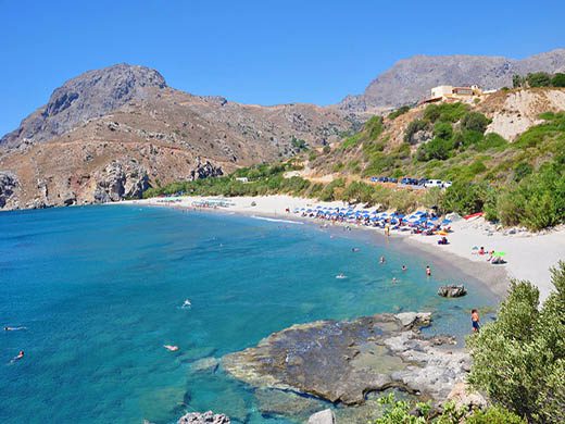 Souda beach in south Rethymno on Crete Greece