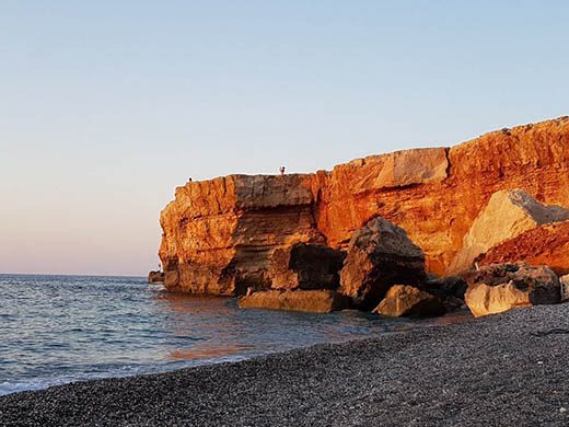 Spilis Strand in Rethymno Kreta Griechenland