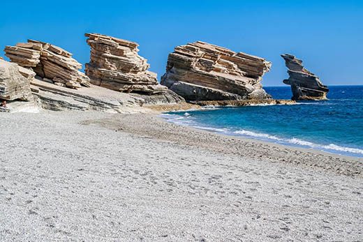 Triopetra-Strand im Süden von Rethymno, Kreta, Griechenland
