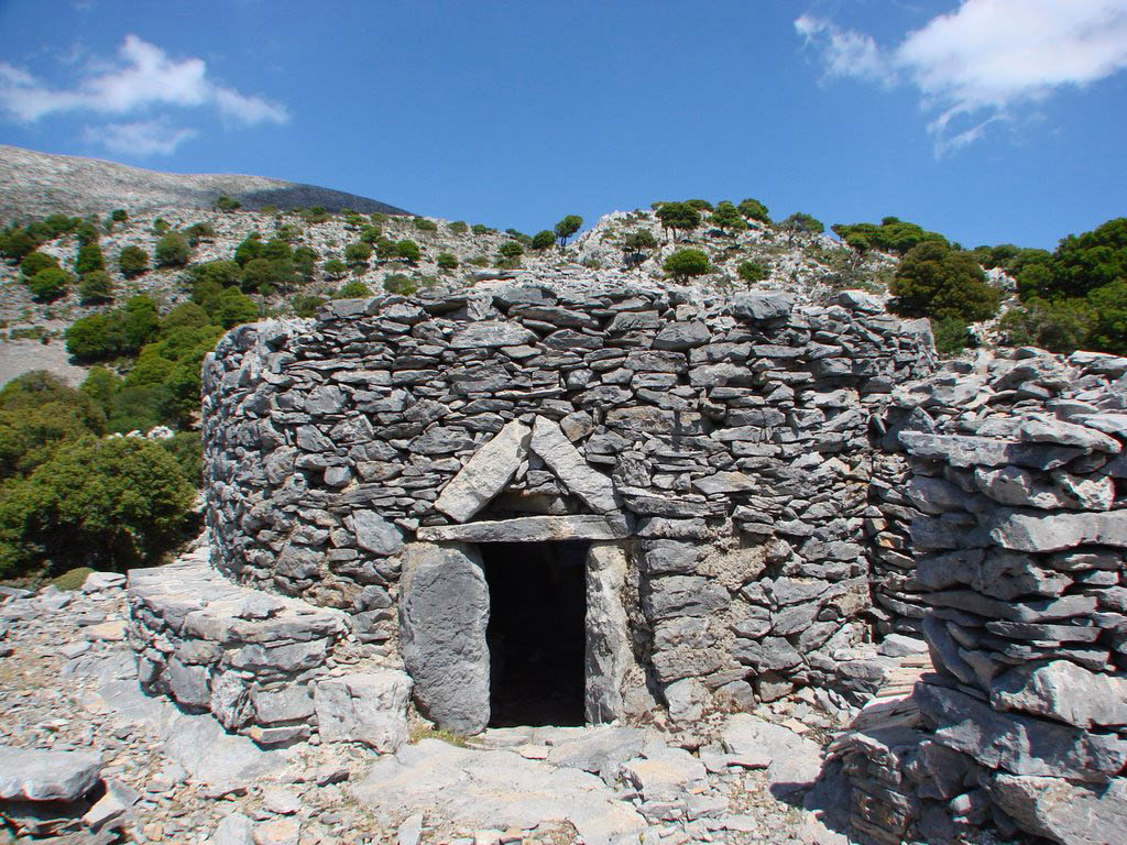 shepherds shelter house on Crete Greece